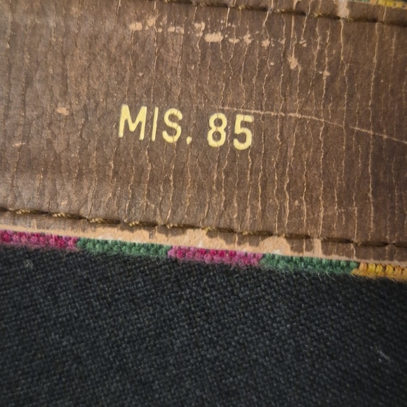 Genuine Leather Made in Italy Multicolor Center Belt - Picture 9 of 11